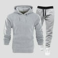 thumbnail image 2 of FRSASU Mens Casual Fashion Tracksuit Long Sleeved Hoodie Sweatsuit 2 Pieces Running Jogging Sports Casual Suits Gray, 2 of 7