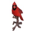 thumbnail image 4 of Hi-Line Gift Ltd Cardinal sur une Branche Statue, 4 of 4