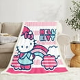thumbnail image 3 of Hello Kitty Anime Printed Blanket  Plush Kawaii Furry Blankets Fleece Microfiber Fabric Suitable For Children And Adults ZR, 3 of 7