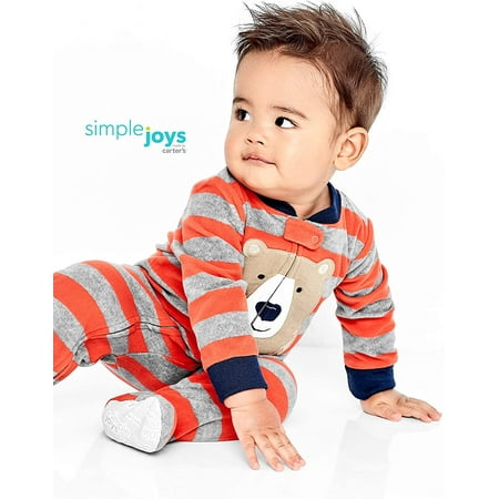 pajamas toddler walmart footed fleece loose kid boys pack