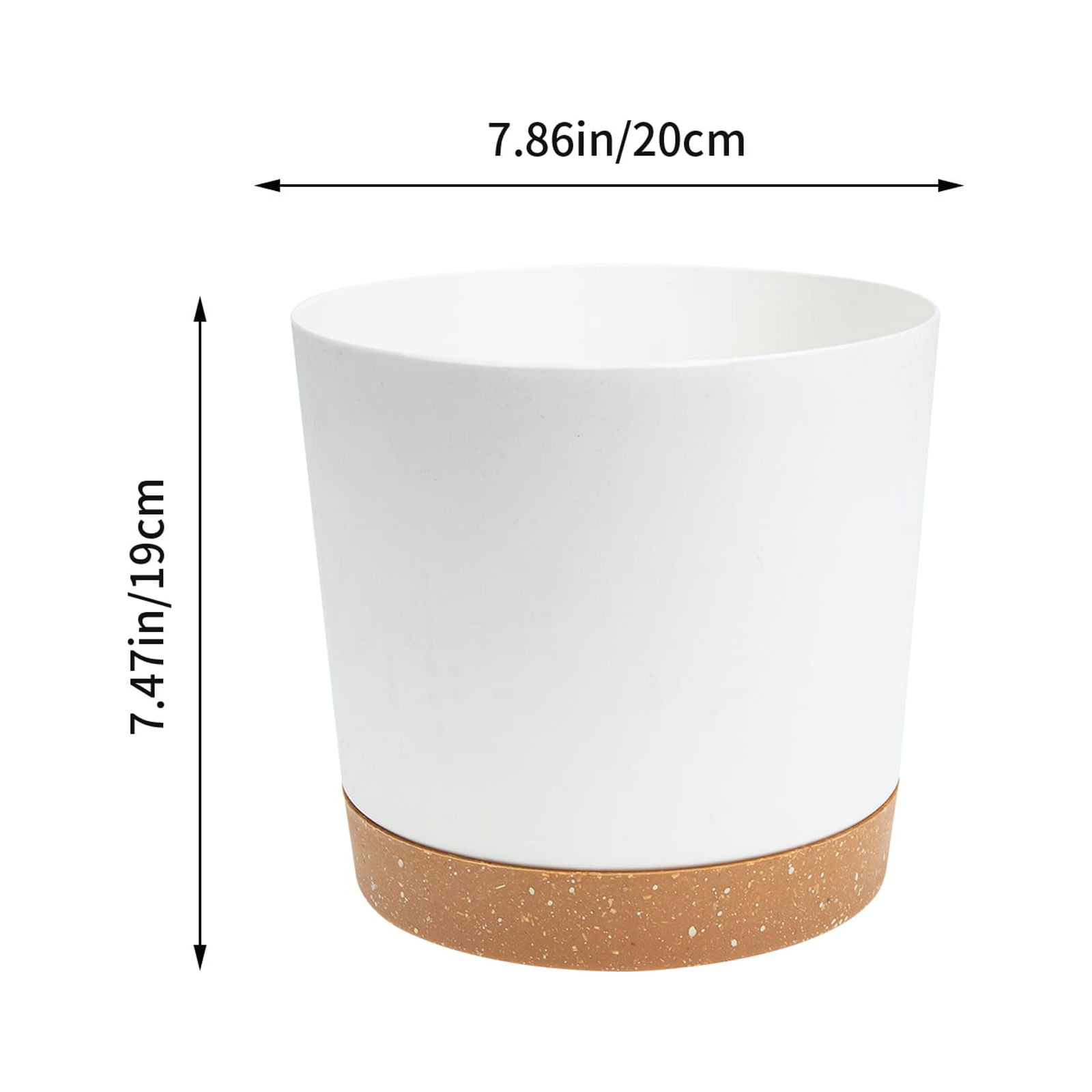 FRCOLOR 2pcs Plastic Plant Pots Planter for DIY Painting Art Vase Succulent Pot Indoor Flowerpots Gardening