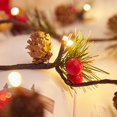 thumbnail image 4 of Cadena de luces navideñas 2M Cadena de luces de hadas Luces blancas cálidas Decoración navideña para el hogar, 4 of 5