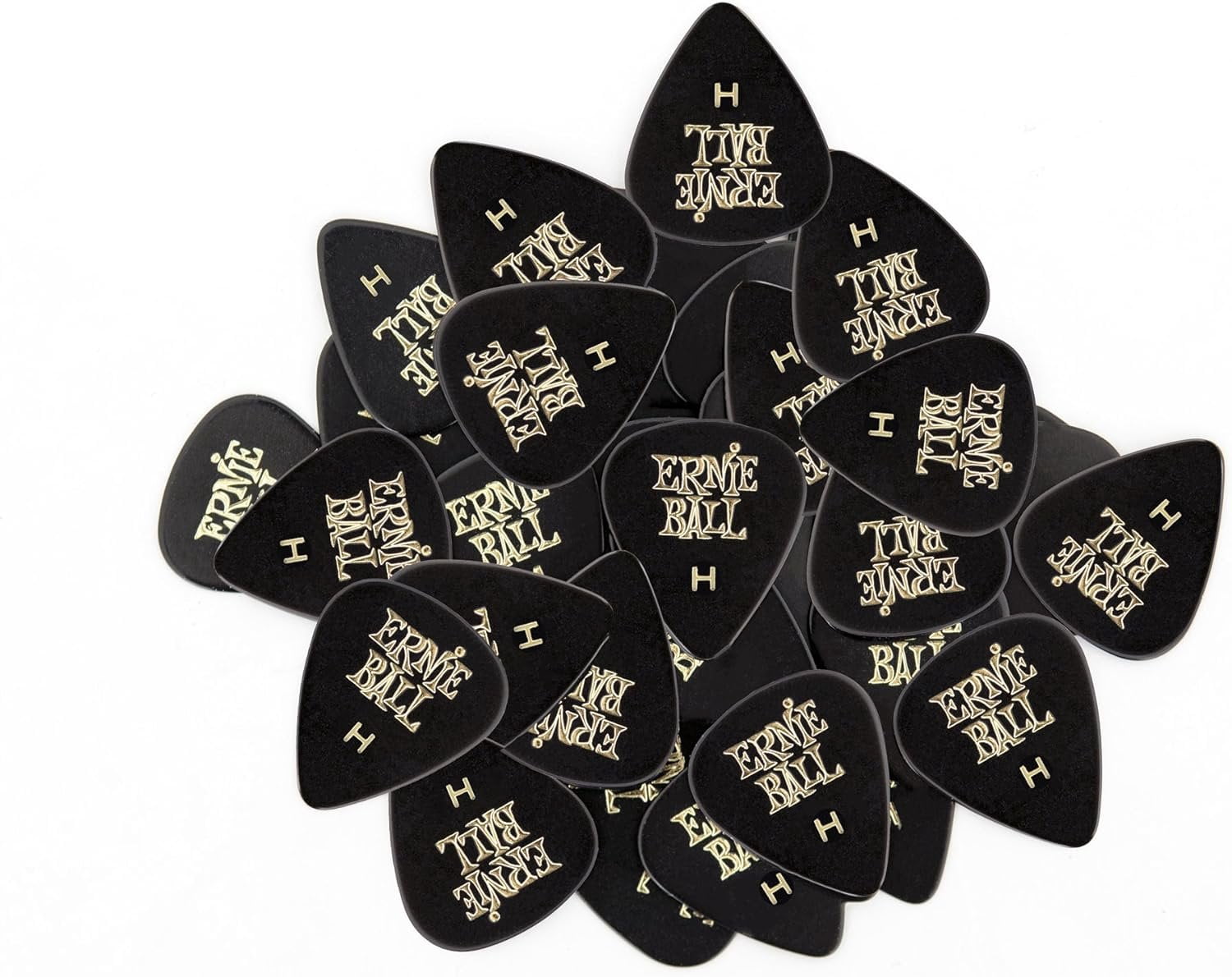 Ernie Ball Guitar Picks, Heavy, Black, 144-pack P09124