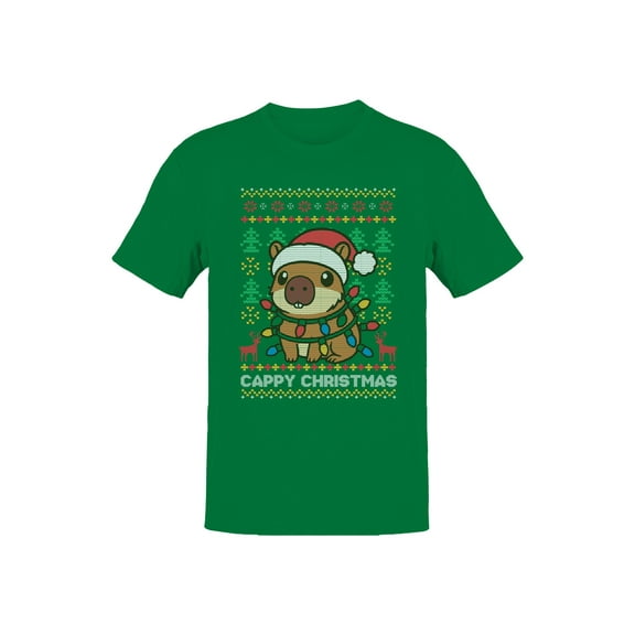 Festive Capybara Christmas Sweater Men's T-shirt