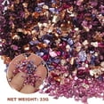 thumbnail image 3 of 6 Colors Crushed Glass Chips, 1-3mm Irregular Glitter 33g, Pink Color Series, 3 of 6
