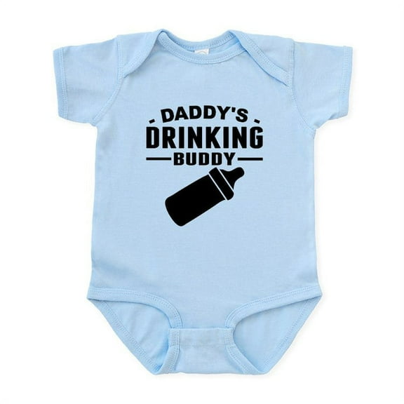 CafePress - Daddys Drinking Buddy Body Suit - Baby Light Bodysuit, Size Newborn - 24 Months
