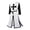 A, variant on Men's Templar Knight Halloween Cinched Waist Split Hem Top Cosplay Outfit Renaissance Theme Party Stage Performance Fancy Dress Up Halloween L