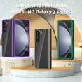 thumbnail image 2 of GALAPROX Samsung Galaxy Z Fold 5 Case, Clear Slim Lightweight Electroplated Frame Cover -Purple, 2 of 6