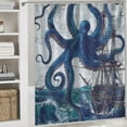 thumbnail image 6 of Orinice  Octopus Shower Curtain Nautical Tentacle Shower Curtain Bathroom Curtain Decor Set with 12 Hooks Waterproof Fabric  36x72, 6 of 7