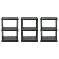 thumbnail image 1 of Gracious Living 3 Shelf Knect-A-Shelf Solid Light Duty Storage Unit 24 x 12 x 33", Black (3 Pack), 1 of 12