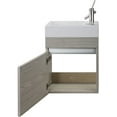 thumbnail image 5 of Cutler Kitchen and Bath Piccolo 18" Space Saver Wood Bathroom Vanity in Oak, 5 of 7