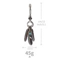 thumbnail image 2 of tredstone Rétro Boho Cool Turquoise Punk Rock Porte-Clés Anneau Crâne Pince de Homard Porte-Clés, 2 of 9