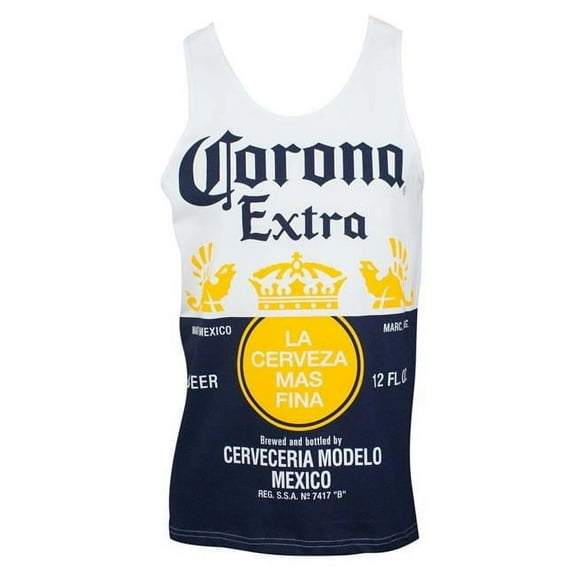 Mens Bottle Label Tank Top - Medium
