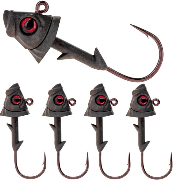 Tungsten Swimbait Jig Head with Realistic Fish Head- 1/4oz- Natural