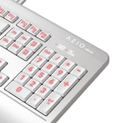Azio KB540 Antimicrobial Wired Keyboard (Mac, White)