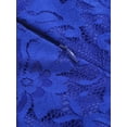 thumbnail image 6 of Market In The Box Women's Halter Hi-Lo Floral Christmas Lace Dress Bridesmaid Party Cocktail Dresses, 6 of 6