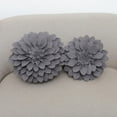 thumbnail image 3 of Fennco Styles 3D Petals Flower Filled Decorative Throw Pillow 13" Round - Slate Floral Felt Accent Pillow for Couch, Bedroom, Living Room, Office, Holiday Décor, and Housewarming, Birthday Gift, 3 of 4