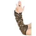 thumbnail image 5 of INSPIRE CHIC Women's Fingerless Gloves Scale Printed Elbow Long Arm Warmers Cosplay with Finger Loop One Size Gold, 5 of 6