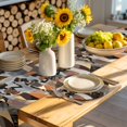 thumbnail image 4 of Black Brown Girls Boho Round 15 Inch Placemats Set of 6, Grey Vintage Ethnic Abstract Art HeatResistant Non Slip Place Mats for Dining Table, Wipeable Braided Kitchen Table Mats for Housewarming, 4 of 9