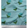 thumbnail image 1 of Soimoi Polyester Crepe Fabric Leaves & Floral Block Decor Fabric Printed Yard 42 Inch Wide, 1 of 3