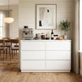 thumbnail image 5 of May in Color 6 Drawer Dresser with Charging Station for Bedroom, White, 5 of 10