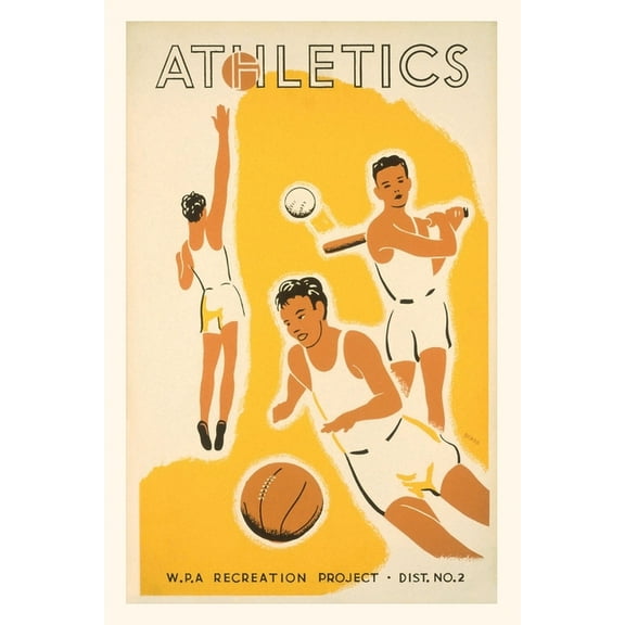 Pocket Sized - Found Image Press Journals: Vintage Journal WPA Athletics Poster (Paperback)