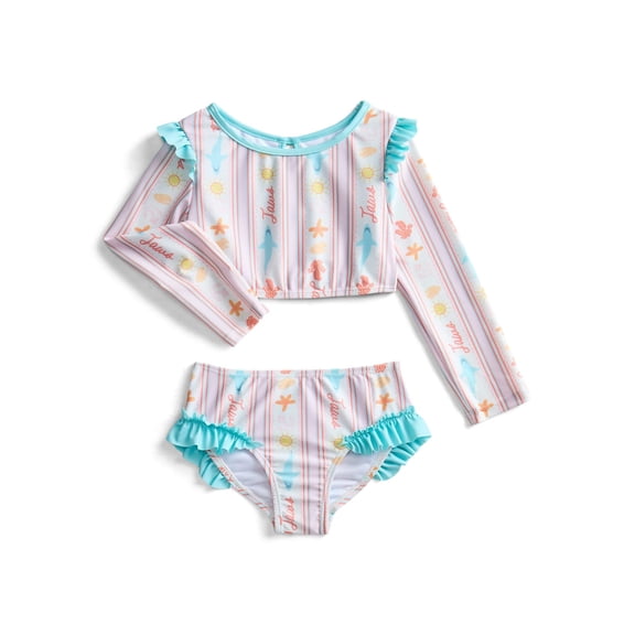 Character Toddler Girls Jaws 2pc Swim Set, Size 12M-5T