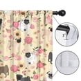 thumbnail image 4 of Blackout Kids Curtains,Pugs and Flowers Childrens Insulated Curtains Set Of 2,Bedroom Essentials,Toddler Room Decor 52x84in(132x213cm), 4 of 4