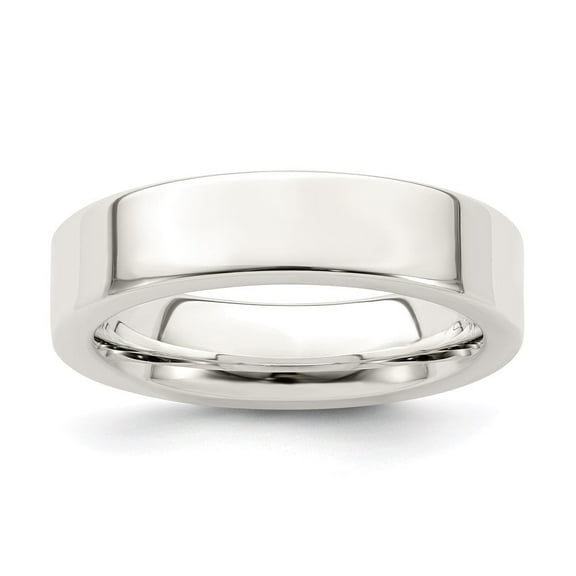 Auriga Fine Jewelry 925 Sterling Silver 5mm Comfort Fit Flat Wedding Band Ring Size 7 for Women