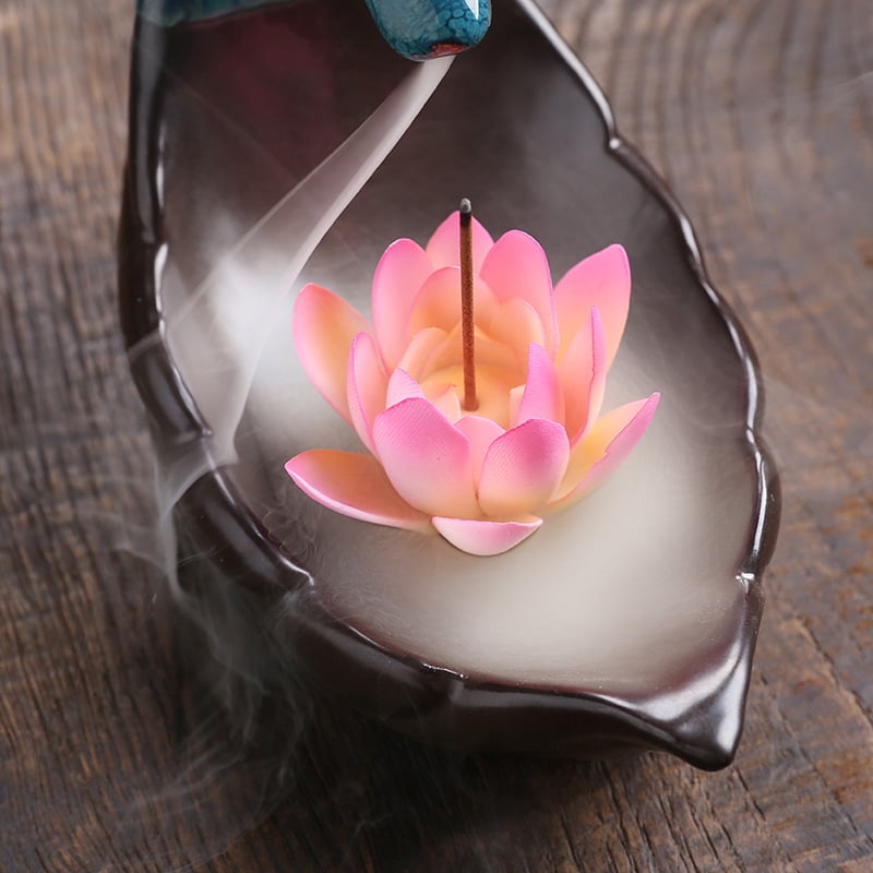 Mascot Desktop Decoration Ceramic Flower Incense Sticks Holder Incense Cone Burner