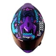 thumbnail image 3 of Casco Moto Certificado Fingerz Morado Azul Talla L Shaft, 3 of 5