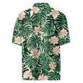 thumbnail image 5 of Men Hawaiian Shirt Short Sleeves Printed Button Down Shirts Summer Beach Mens Shirts Clearance 10-Dark Green M, 5 of 5