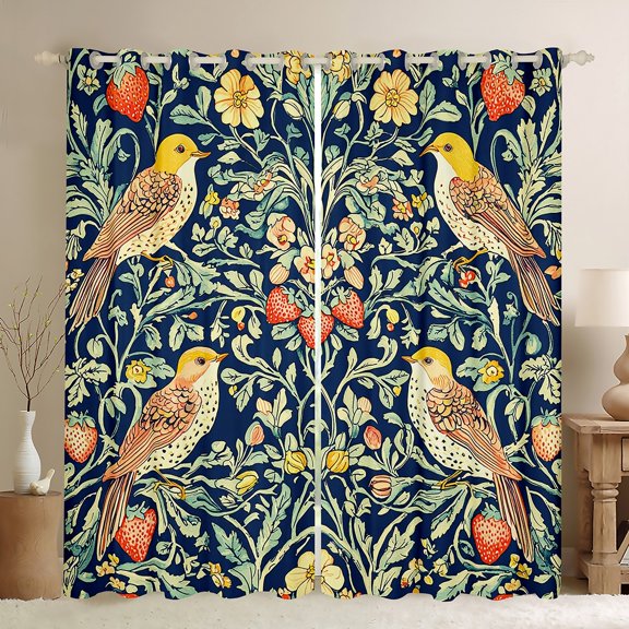Manfei Hippie Animal Bird Curtains Pack of 2 (42x84 Each), Rustic Mandala Flower Curtains Blackout, Teens Boys Girls Kids Bedroom Curtains, Curtains and Drapes Room Decor