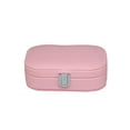 thumbnail image 1 of Qarigey Caja de almacenamiento de joyas pequeña caja de almacenamiento de joyas de viaje de cuero pendientes de boda caja de almacenamiento de joyas de Ropa, zapatos y accesorios Miscelánea Rosa Qarigey JJ2462-04, 1 of 6