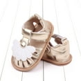thumbnail image 2 of Xfvqtps Baby Girls Walking Shoes Hollowing Out Flower Princess Sweet Soft Sole PU Infant Sandals Baby Spring Fashion Toddler Rubber Sole Breathable Casual Non Slip Sandals Baby Shoes Gold, 2 of 9