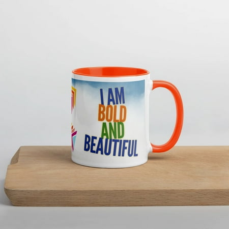 

GloWell Designs - Mug with Color Inside - Affirmation Quote - Bold Beautiful