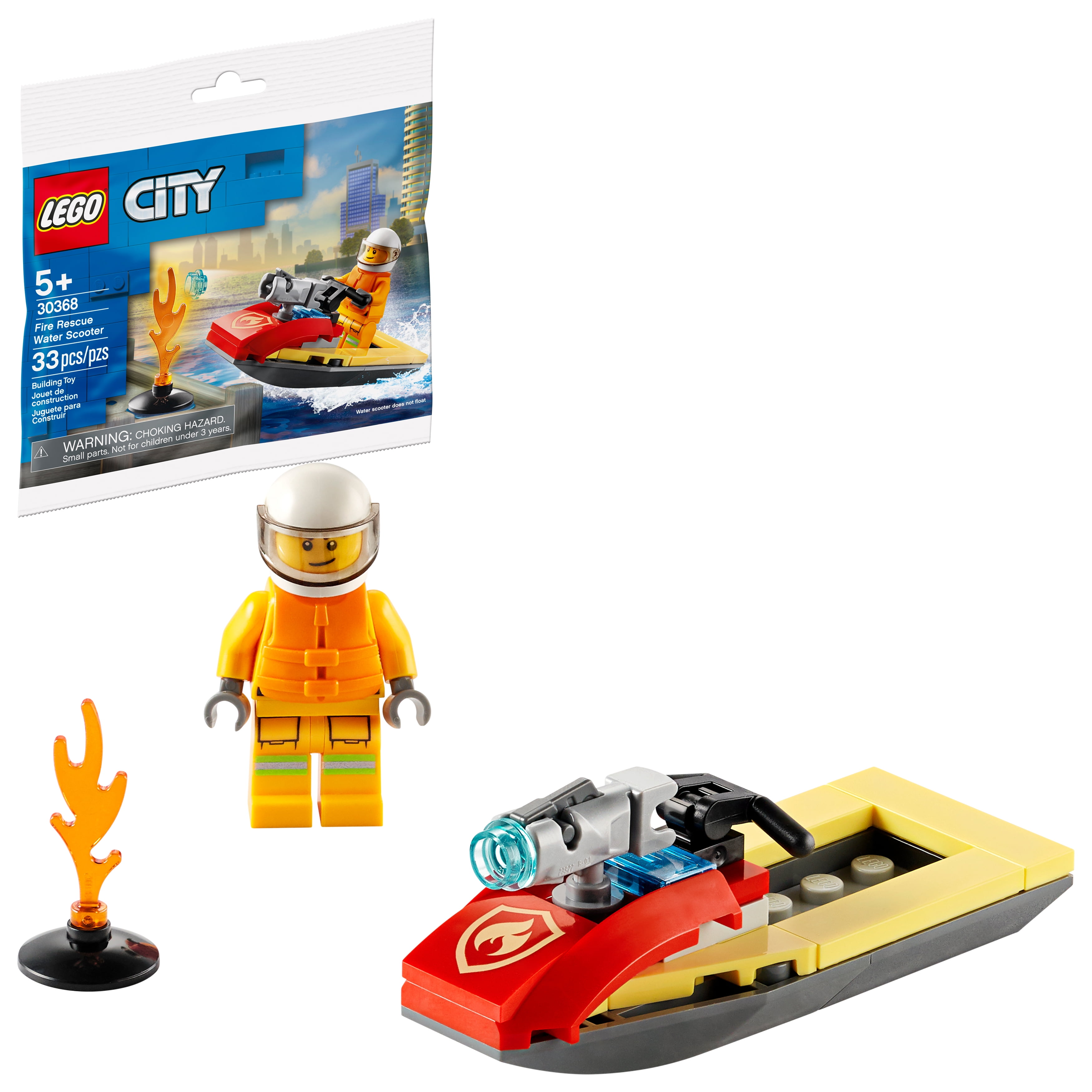 Lego City Fireman & Burning Barrel Mini Figure Polybag 