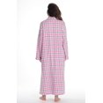 thumbnail image 3 of Just Love Plush Zipper Lounger Robe 6811-10445-MNT-1X (Pink Plaid, 1X), 3 of 3