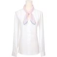thumbnail image 2 of BUFANDAS DE CHIFFON PLISADAS INSPIRE CHIC para Mujeres, Bufanda de Cuello de Gasa Semi Transparente con Ribete de Color Contrastante 43.3x19.7" Rosa Claro, 2 of 5