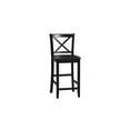 Kingston XBack Black Counter Stool, 24" Seat Height