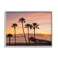 thumbnail image 4 of Stupell Industries Tropical Palm Tree Sunset Summer Pier Docks Photograph Gray Framed Art Print Wall Art, Design by Jeff Poe Photography, 4 of 5