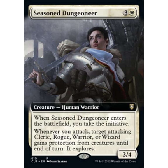 MtG Commander Legends: Dungeons & Dragons Battle For Baldur's Gate Rare Seasoned Dungeoneer (Extended Art)