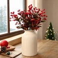 thumbnail image 5 of JeashCHAT Artificial Red Berry Christmas Stems, Fake Leaf Holly Berry Picks, 14" Holiday Floral Sprays for Vase Home Table Xmas Party Decor, 5 of 7