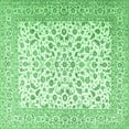 thumbnail image 1 of Ahgly Company Indoor Square Persian Emerald Green Traditional Area Rugs, 3' Square, 1 of 4