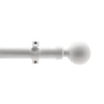 thumbnail image 2 of Tailor & Taylor Decorative Curtain Rod, 72 to 144 inches Width Adjustable Rod with Y Style Bracket and Metal Ball Finial for Living Room, Kitchen and Windows (White), 2 of 2