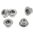 thumbnail image 1 of 5 Pcs M10*1.5 Tuercas de brida de acero inoxidable 304 con anillo de goma para automóvil y motocicleta, 1 of 1