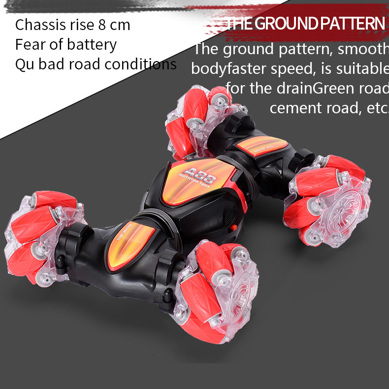 RC Car 4WD Radio Control Stunt Car Gesture Induction Twisting off-Road Vehicle LED Light Climb Crawler Cars