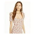 thumbnail image 3 of DANIELLE BERNSTEIN $99 Womens New White Floral Short Sleeve Shift Dress 10 B+B, 3 of 4