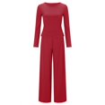 thumbnail image 1 of Cathalem Ensemble de Pantalon pour Femmes pour le Travail Décontracté Taille Haute, Rouge S, 1 of 5