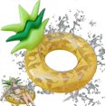 thumbnail image 1 of Anneau de Natation Gonflable Ananas avec Dossier en PVC, Grande Bouée_Perfect Gift, 1 of 5
